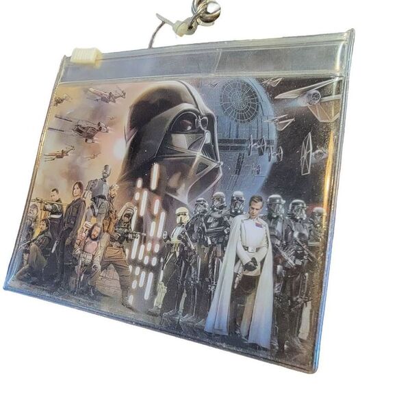 Disney Pins Star Wars Rogue One Death Star Charm Pin Lanyard Pouch ID Holder - Picture 3 of 5